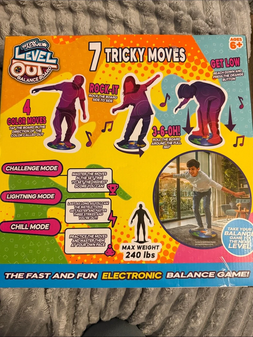Electronic Balance Board Game - Purple & Yellow